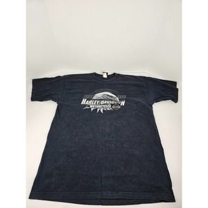 Harley Davidson Shirt Mens XL Johnson City TN Motorcycles Faded Black